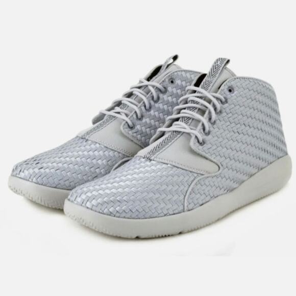 Jordan Men's Size 11 Eclipse Chukka Basketball High Top  Shoe Lace Up Wolf Grey - Picture 1 of 10